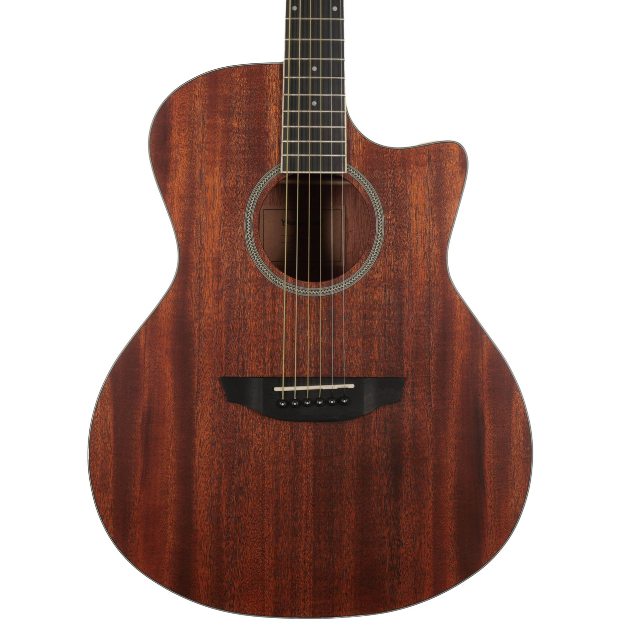 B Stock : Orangewood Rey Mahogany Grand Auditorium Cutaway Acoustic Guitar in Natural Satin - 002 - Image 2