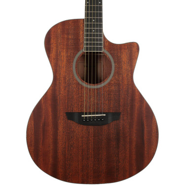 B Stock : Orangewood Rey Mahogany Grand Auditorium Cutaway Acoustic Guitar in Natural Satin - 002