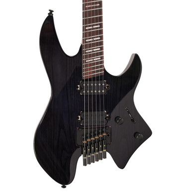 B Stock : Sire X6 Headless 6-String Electric Guitar in Transparent Black 001