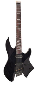B Stock : Sire X6 Headless 6-String Electric Guitar in Transparent Black 001 - Image 3