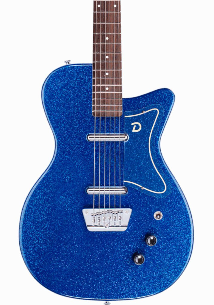Danelectro Baritone Electric Guitar in Blue Metalflake
