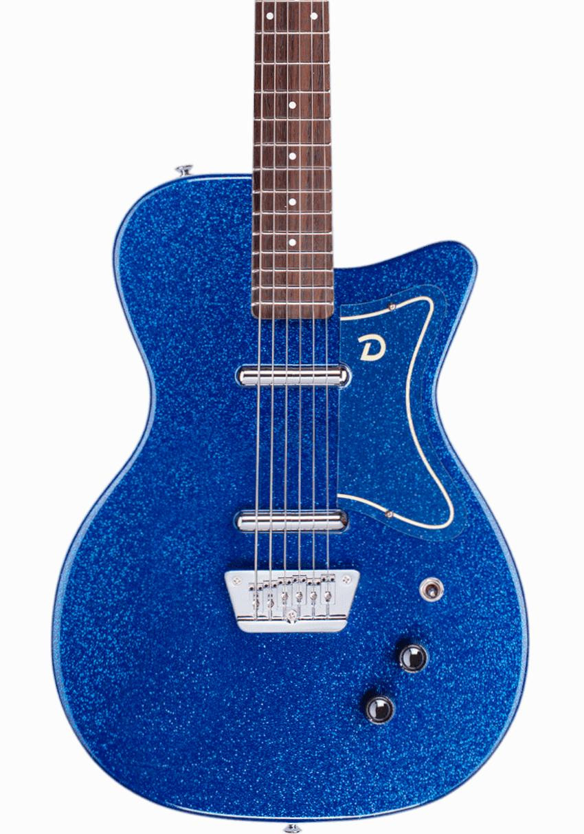 Danelectro Baritone Electric Guitar in Blue Metalflake