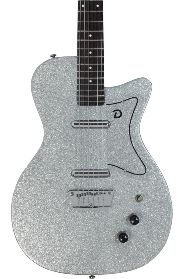 Danelectro Baritone Electric Guitar in Silver Metalflake