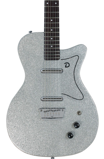 Danelectro Baritone Electric Guitar in Silver Metalflake
