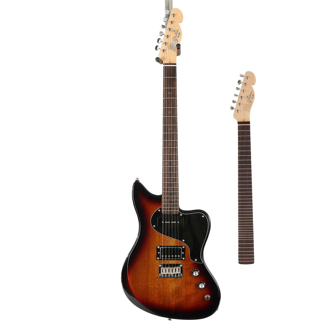 PJD St. John Origin Standard Electric Guitar & Microtonal Neck Bundle, 3-Tone Sunburst
