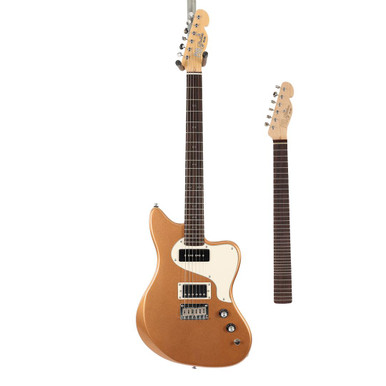 PJD St. John Origin Standard Electric Guitar & Microtonal Neck Bundle, Firemist Gold