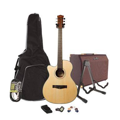 Eastcoast G1CEL Left-Handed Grand Auditorium Electro-Acoustic in Satin Natural Starter Pack With Amp - Image 2