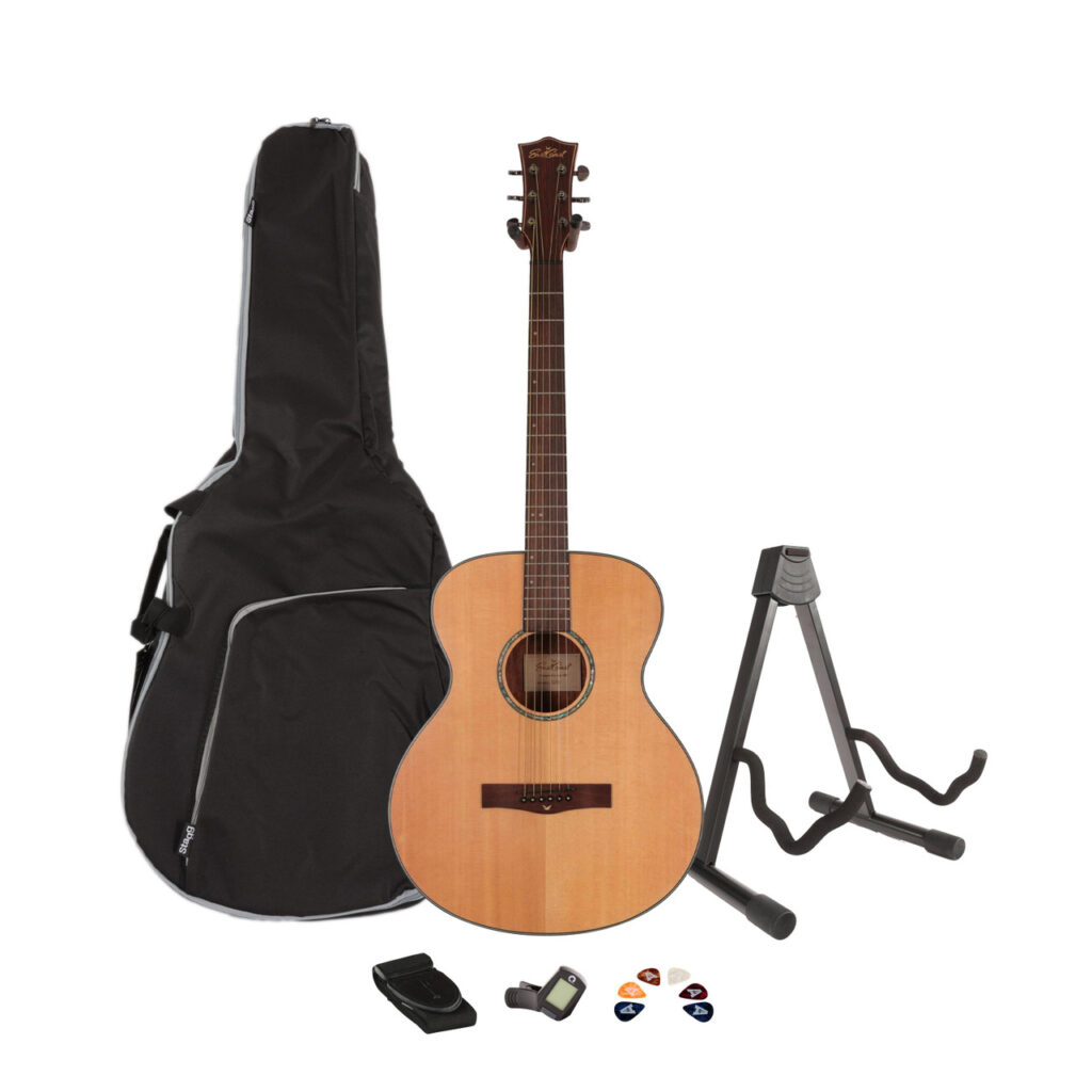 Eastcoast G1S Grand Auditorium Acoustic Guitar in Satin Natural Starter Pack
