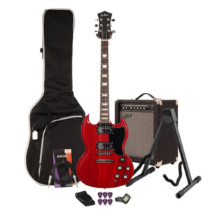 Eastcoast GS61S Cherry Red Electric Guitar 35W Amp Bundle