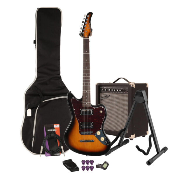 Eastcoast JG Two Tone Sunburst Electric Guitar 35W Amp Bundle