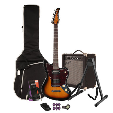 Eastcoast JG Two Tone Sunburst Electric Guitar 35W Amp Bundle