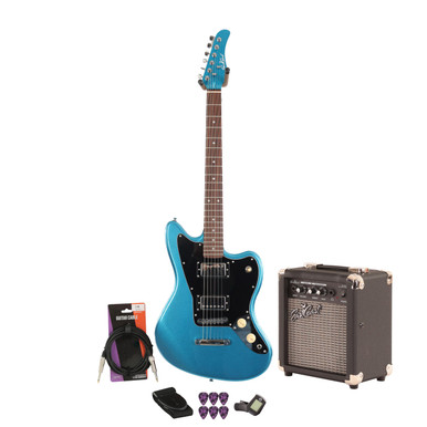 Eastcoast JG Lake Placid Blue 10w Amp Guitar Bundle