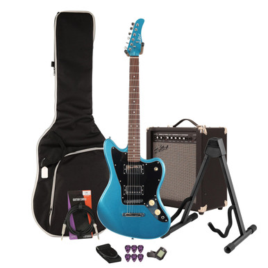 Eastcoast JG Lake Placid Blue Electric Guitar 35W Amp Bundle