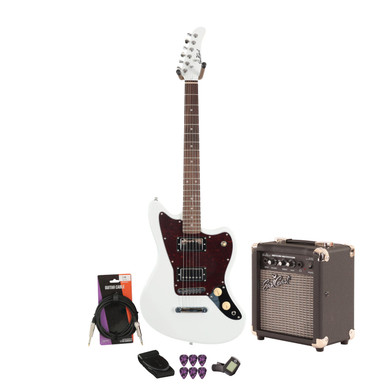 Eastcoast JG White 10w Amp Guitar Bundle