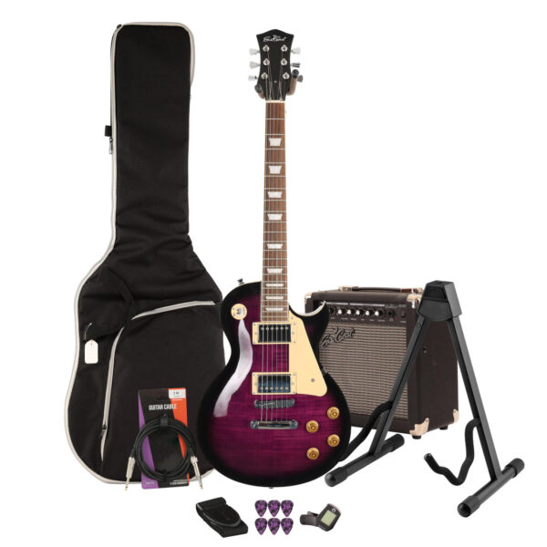 Eastcoast L1 Amethyst Burst Electric Guitar 15W Amp Bundle