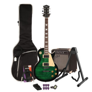 Eastcoast L1 Boa Green Electric Guitar 15W Amp Bundle