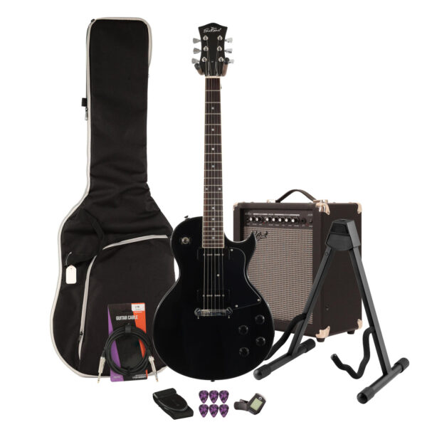 Eastcoast LS Ebony Electric Guitar 35W Amp Bundle