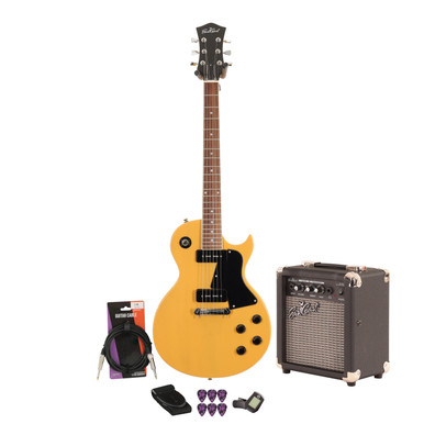 Eastcoast LS TV Yellow Electric Guitar 10W Amp Bundle