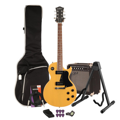 Eastcoast LS TV Yellow Electric Guitar 15W Amp Bundle