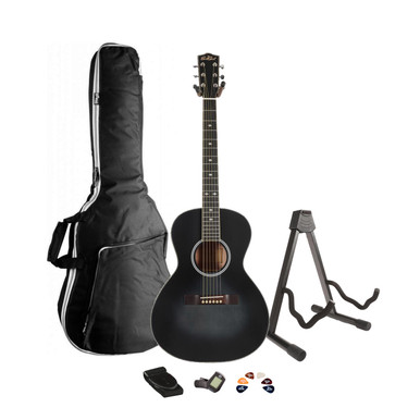 EastCoast PL Parlour Acoustic Guitar in Faded Black Starter Pack - Image 2