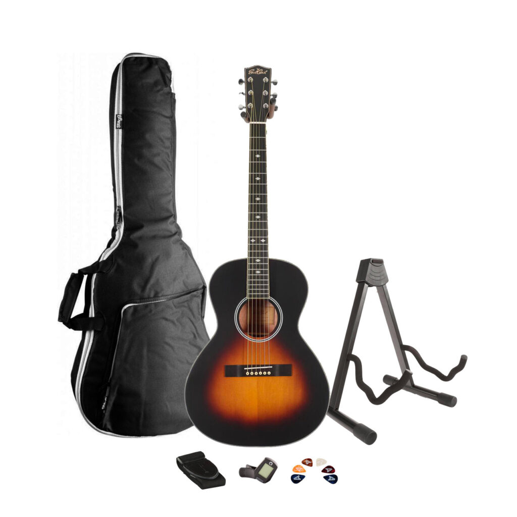 EastCoast PL Parlour Acoustic Guitar in Tobacco Burst Starter Pack
