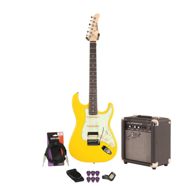 Eastcoast ST2 Taxi Yellow 10w Amp Guitar Bundle - Image 2