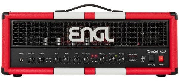 ENGL Amps Fireball 100 Red Tolex with White Racing Stripes and Matching 412 XXL Speaker Cabinet - Image 5