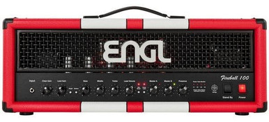 ENGL Amps Fireball 100 Red Tolex with White Racing Stripes and Matching 412 XXL Speaker Cabinet - Image 2