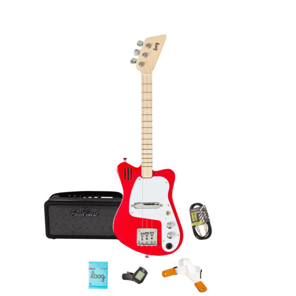 Loog Mini Electric Guitar Starter Pack in Red - Image 1