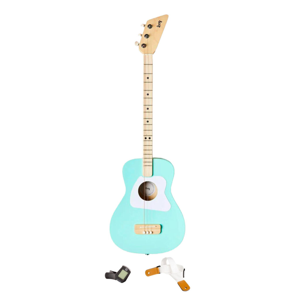 Loog Pro Acoustic Guitar in Green Starter Pack