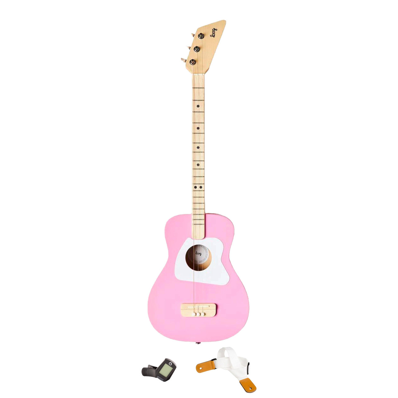 Loog Pro Acoustic Guitar in Pink Starter Pack - Image 1