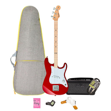 Loog X Fender Stratocaster Electric Guitar in Candy Apple Red Starter Pack - Image 2