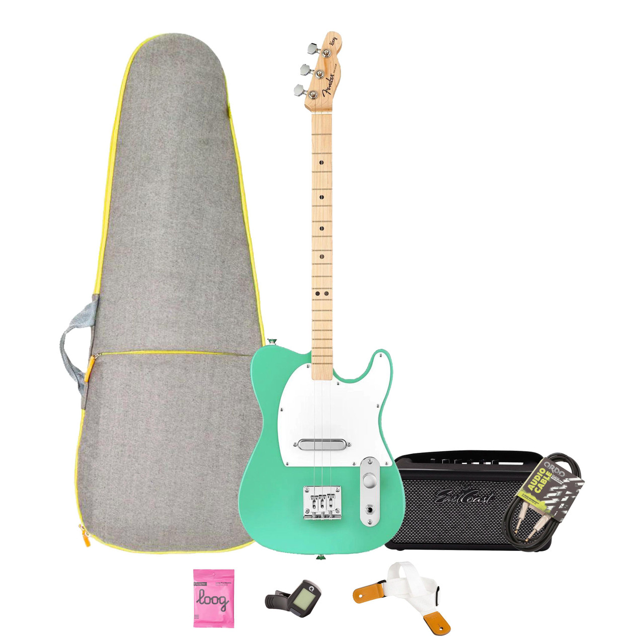 Loog X Fender Telecaster Electric Guitar in Seafoam Green Starter Pack - Image 1