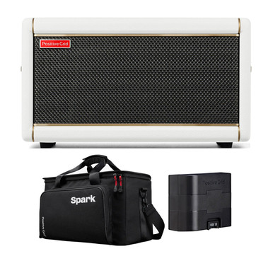 Positive Grid Spark 2 Practice amp in Pearl with Traveller Bag and Spark Battery
