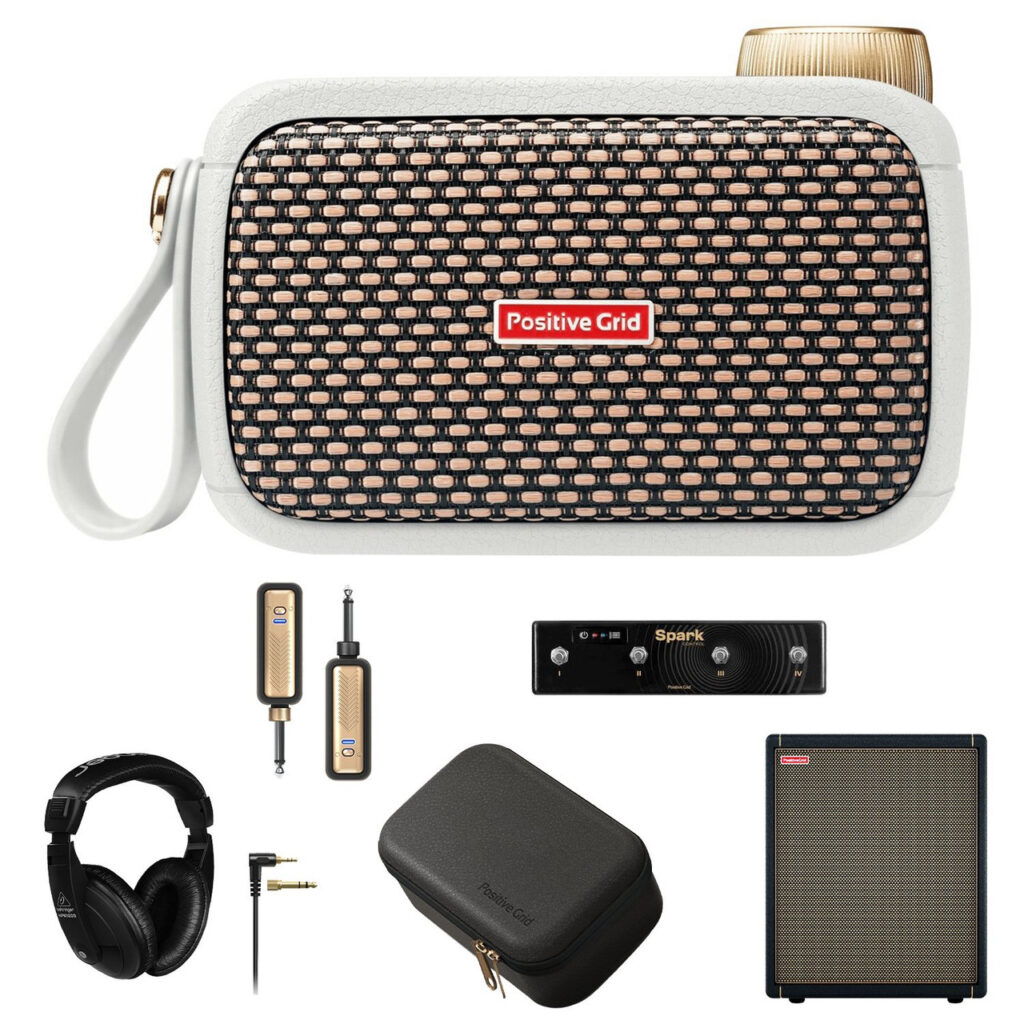 Positive Grid Spark GO Pearl and CAB Complete Bundle