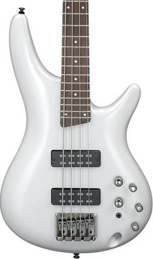 Ibanez SR300E-PW SRBASS in Pearl White Starter Pack with 15w Amp and Accessories - Image 2