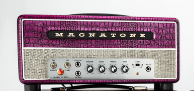 Magnatone Billy Gibbons Signature Baby M-80 Guitar Valve Amp Head in Chrome Grape - Image 6
