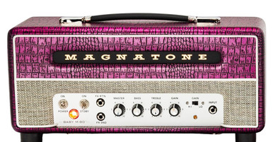 Magnatone Billy Gibbons Signature Baby M-80 Guitar Valve Amp Head in Chrome Grape