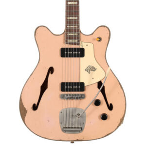 Castedosa 3511 Lobo Semi-Hollow Electric Guitar in Dirty Shell Pink, Medium Aged