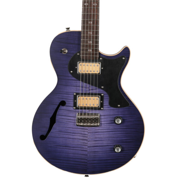 PJD Custom Shop Carey Elite Semi Hollow Electric Guitar in Highland Purple Burst - Image 1