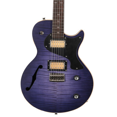 PJD Custom Shop Carey Elite Semi Hollow Electric Guitar in Highland Purple Burst - Image 2