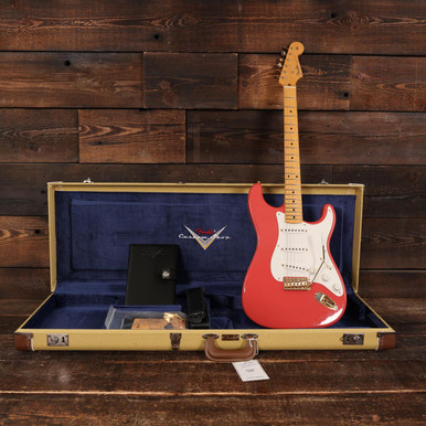 Fender Custom Shop '55 Stratocaster Deluxe Closet Classic in Faded Aged Fiesta Red - Image 2