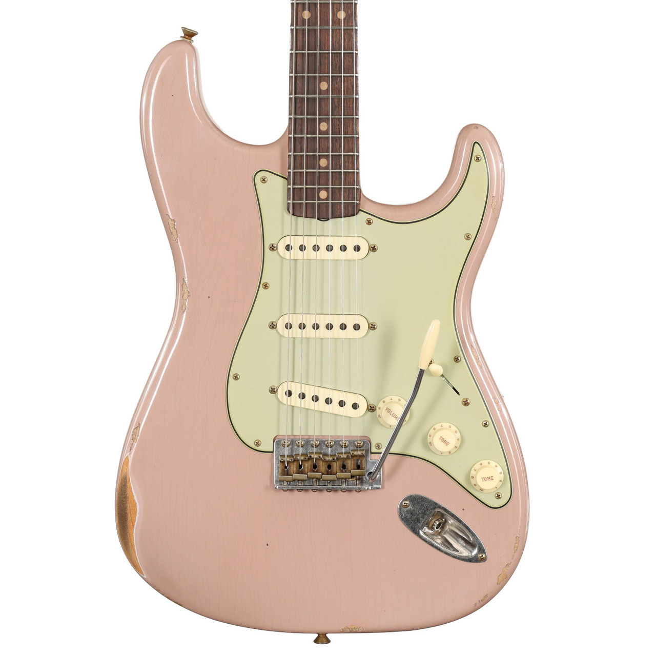 Fender Custom Shop '62 Stratocaster Relic in Dirty Shell Pink - Image 2