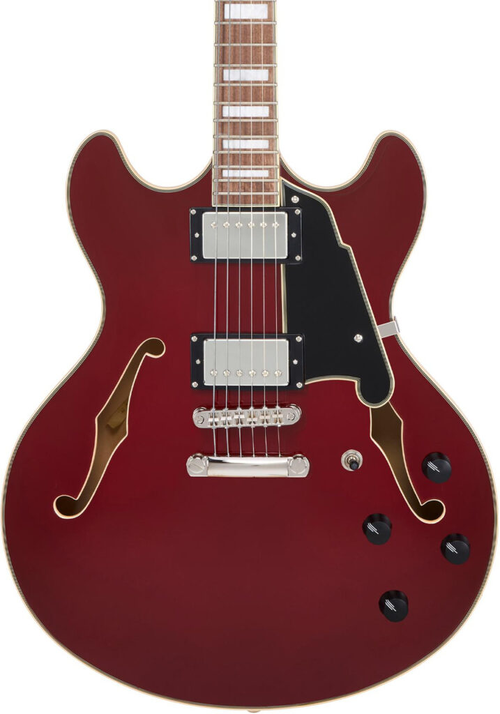 D’Angelico Premier DC Semi-Hollow Electric Guitar in Burnt Red