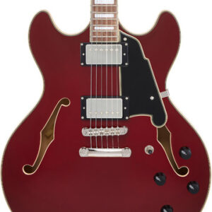 D’Angelico Premier DC Semi-Hollow Electric Guitar in Burnt Red