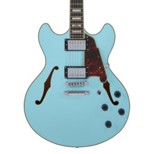 D'Angelico Premier DC Semi-Hollow Electric Guitar in Sky Blue