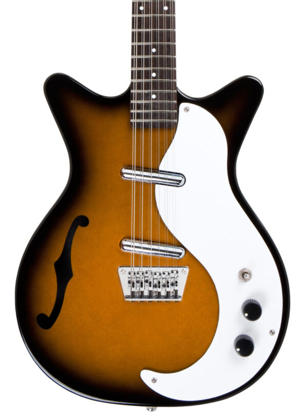 Danelectro 12-String Electric Guitar with F-Hole in Tobacco Sunburst