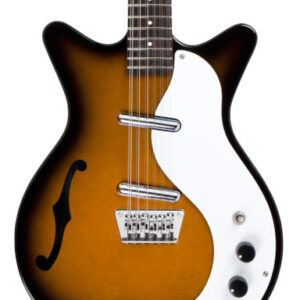 Danelectro 12-String Electric Guitar with F-Hole in Tobacco Sunburst