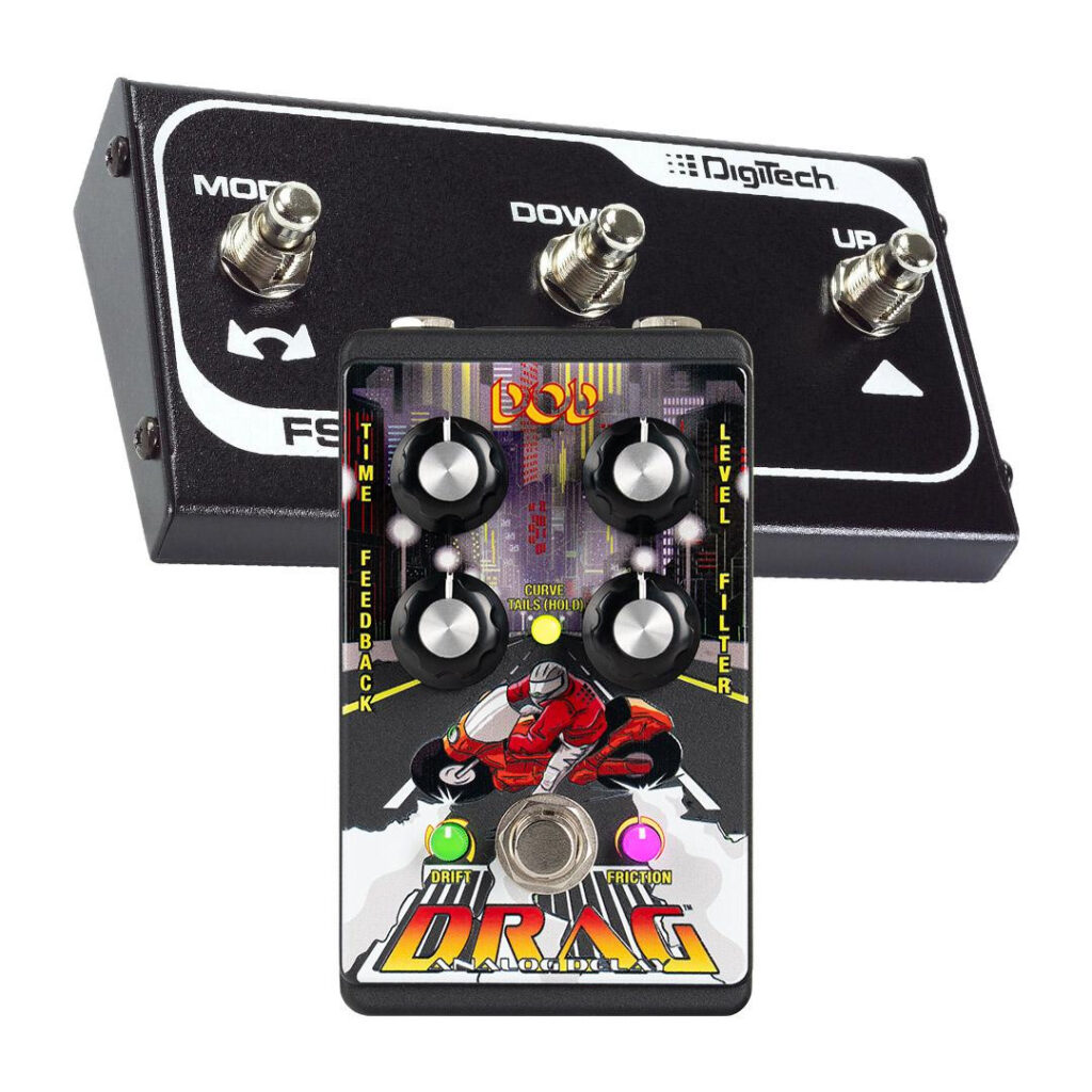 DOD DRAG Analogue Delay Pedal Bundle with FS3X Footswitch
