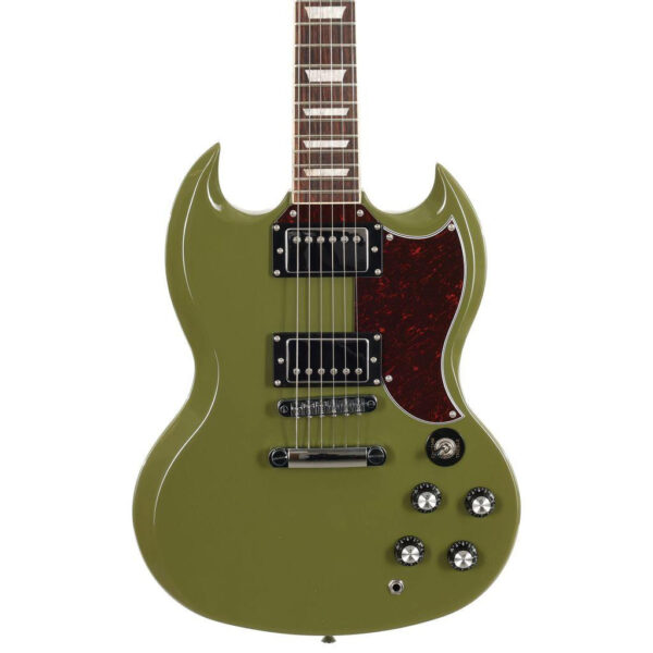 Eastcoast GS61S Double Cut Electric Guitar in Drab Olive Green